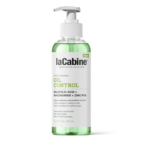 Lacabine Oil Control Gel Detergente 250Ml | Deterge, Riequilibra E Opacizza La Pelle | Con Acido Salicilico, Niacinamide E Zinco Pca