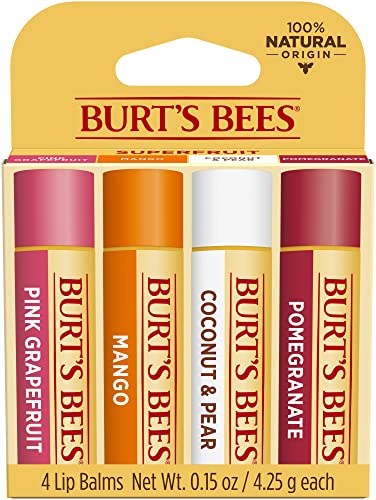 Burts Bees Superfruit Idratante Lip Balm Pack For Unisex 4X0.15Oz