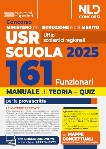 Concorso 161 Funzionari Usr, Ministero Istruzione E Merito. Manuale Per Il Concorso Con Teoria E Quiz. Con Software Di Simulazione