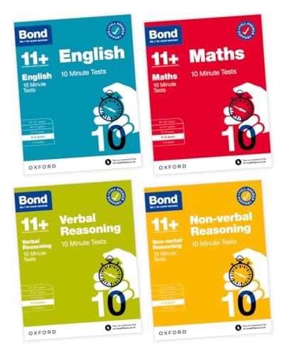Bond 11+ 10 Minute Tests Bundle With Answer Support 8-9 Years (For Gl Assessment & Other 11 Plus Exams)