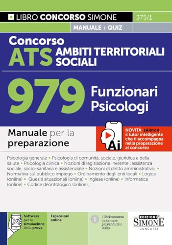 Concorso Ats Ambiti Territoriali Sociali 979 Funzionari Psicologi – Manuale