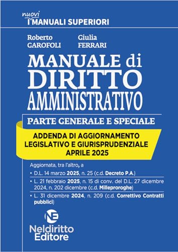 Addenda Di Aggiornamento. Manuale Superiore Di Amministrativo. Aprile 2025