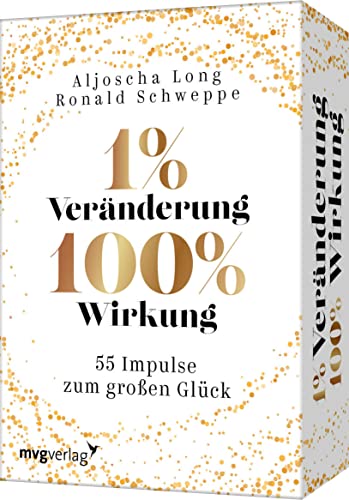 1 % Veränderung, 100 % Wirkung: 55 Impulse Zum Großen Glück. Mit Kleinen Schritten Große Ziele Erreichen. Das Kartendeck Für Mehr Erfolg Und Zufrieden