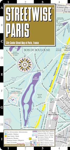 Streetwise Paris Map: City Center Street Map Of Paris, France [Lingua Inglese]