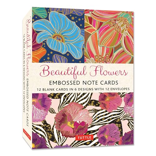 Beautiful Flowers: 12 Blank Cards In 6 Lovely Designs, 2 Each With 12 Patterned Envelopes In A Keepsake Box