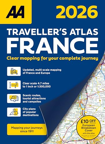 Aa Travellers Atlas France 2026 Flexi Bound (Aa Road Atlas) (Aa Road Atlas France) (France Road Atlas)