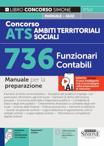 Concorso Ats Ambiti Territoriali Sociali 736 Funzionari Contabili - Manuale Per La Preparazione Al Concorso