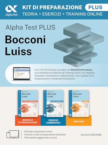Alpha Test Plus Bocconi Luiss. Edizione 2025. Per Test Di Economia. Con Piattaforma Di E-Learning Mydesk E Training Adattivo