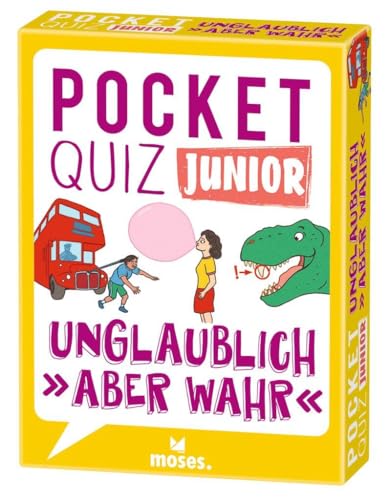 Moses. Pocket Quiz Junior - Unglaublich, Aber Wahr, Das Kinderquiz Mit 100 Fragen Zu Erstaunlichen Fakten, Rekorden Und Lustigen Anekdoten, Für Kinder
