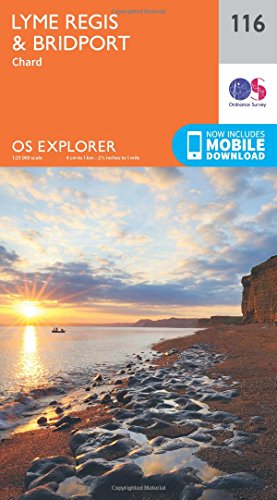 Lyme Regis & Bridport Map | Chard | Ordnance Survey | Os Explorer Map 116 | England | Walks | Hiking | Maps | Adventure