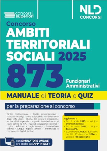 Concorso Ats (Ambiti Territoriali Sociali) Per 873 Funzionari Amministrativi. Manuale Con Teoria E Quiz 2025. Con Espansione Online