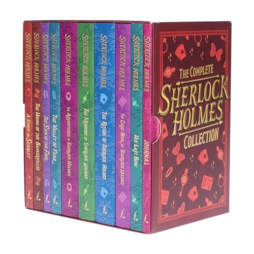 Sherlock Holmes Series Complete Collection 10 Books Set By Arthur Conan Doyle (Return,Memoirs,Adventures,Valley Of Fear,His Last Bow,Case-Book,Hound .