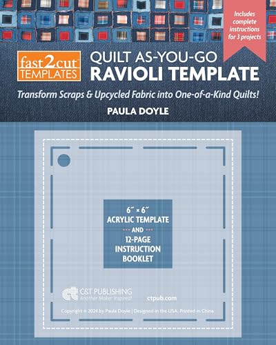 Fast2Cut Quilt As-You-Go Ravioli Template: Transform Scraps & Upcycled Fabric Into One-Of-A-Kind Quilts!