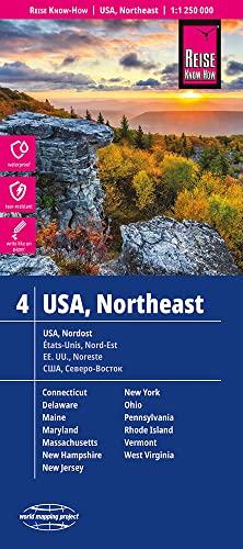 World Mapping Project Usa 04. Nordost 1 : 1 250 000: Connecticut, Delaware, Maine, Maryland, Massachusetts, New Hampshire, New Jersey, New York, Ohio,