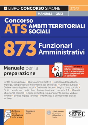 Concorso Ats Ambiti Territoriali Sociali 873 Funzionari Amministrativi - Manuale Per La Preparazione Al Concorso
