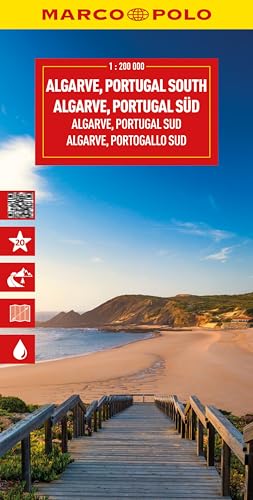 Algarve, Portugal South Marco Polo Map: Straßenkarte Und Autokarte Mit Sehenswerten Strecken, Highlights Und Digitaler Erweiterung