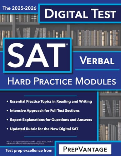 Digital Sat Verbal: Hard Modules, 2025-2026 Edition: 1