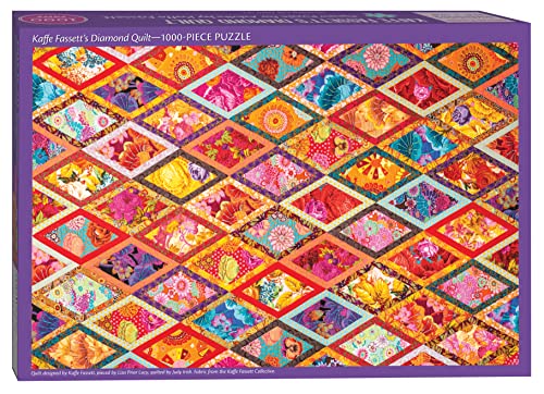 Kaffe Fassett'S Diamond Quilt Jigsaw Puzzle For Adults: 1000 Piece: 1000 Pieces, Dimensions 29.5˝ X 19.7˝