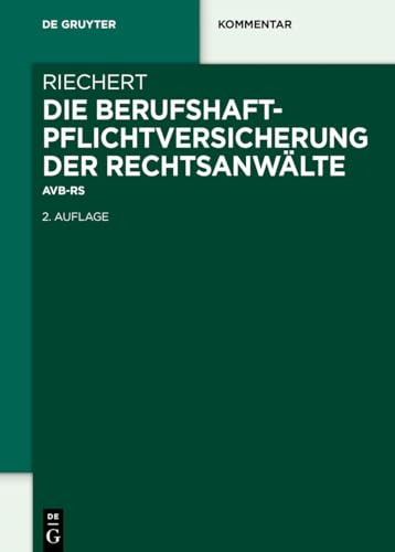 Die Berufshaftpflichtversicherung Der Rechtsanwälte: Avb-Rsw