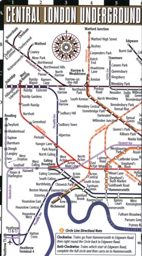 Streetwise London Underground Map: Map Of The London Underground, England