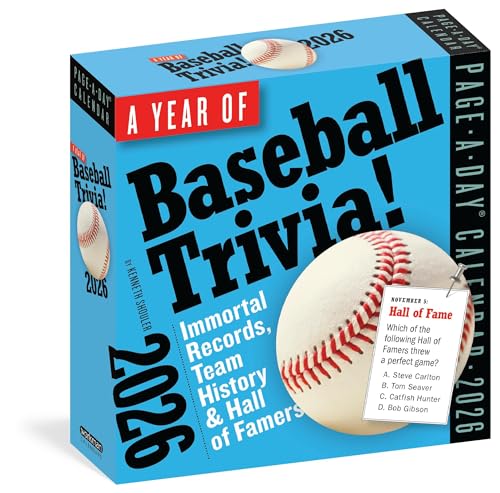 Year Of Baseball Trivia Page-A-Day® Calendar 2026: Immortal Records, Team History & Hall Of Famers
