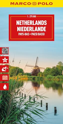 Netherlands Marco Polo Map : Straßenkarte Und Autokarte Mit Sehenswerten Strecken, Highlights Und Digitaler Erweiterung