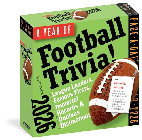 Year Of Football Trivia! Page-A-Day® Calendar 2026: League Leaders, Famous Firsts, Immortal Records & Dubious Distinctions