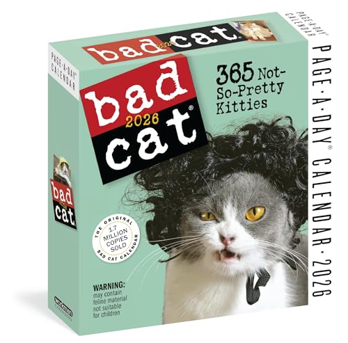 Bad Cat Page-A-Day® Calendar 2026: 365 Not-So-Pretty Kitties