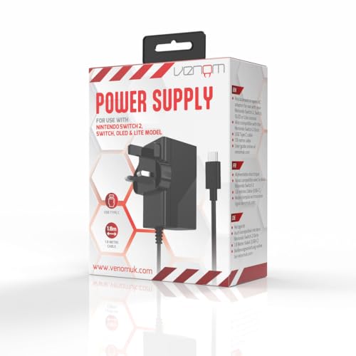 Venom Switch 2 Fast Charge 60W Power Adaptor (Nintendo Switch 2)