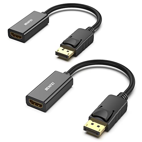 Benfei 2 Adattatori Displayport A Hdmi 4K Unidirezionali Displayport Dp Computor A Hdmi Monitor Adattatore Di Connessione Compatibile Con Computer Por