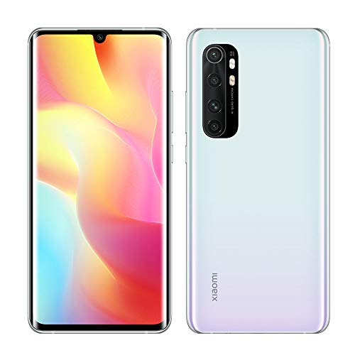 Xiaomi Mi Note 10 Lite Smartphone, 6 Gb + 128 Gb, Quad Camera, 6.47″, 3D Curved Amoled Display, 5260 Mah, Bianco (Glacier White)
