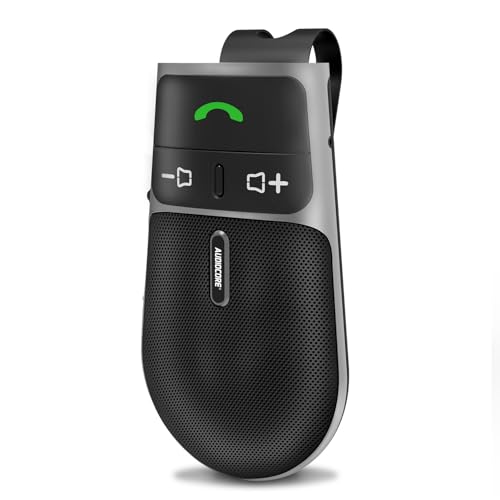 Audiocore Ac480 Kit Vivavoce Per Auto | Compatibile Con Siri E Assistente Google | Bluetooth 5.0 | Accensione Automatica, Guida Vocale, A2Dp, Riconnes