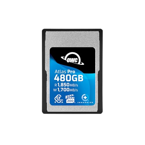 Owc Atlas Pro - Scheda Di Memoria Cfexpress 4.0 Di Tipo A Ad Alte Prestazioni, 480 Gb, Di Grado Professionale, Fino A 1850 Mb/S In Lettura E 1700 Mb/S