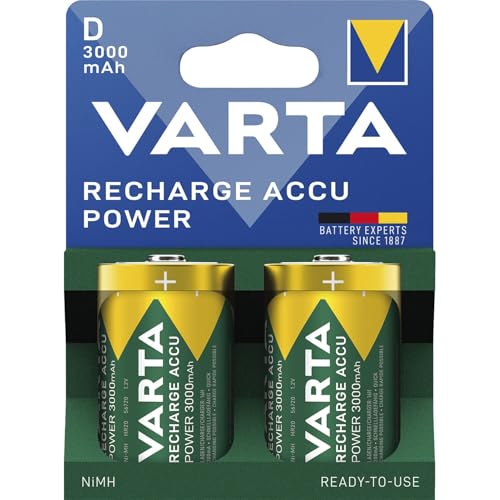 Varta Varta Recharge Accu Power D 3000 Mah Blister 2 Batteria Ricaricabile Torcia (D) Alcalina/Manganese 1.5 V 2 Pz.