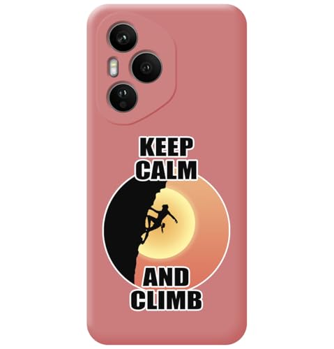Custodia In Silicone Liquido Rosa Per Huawei Honor 400 Pro 5G Design Donna Arrampicata Disegni