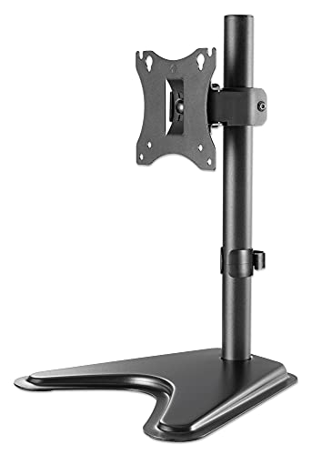 Manhattan 462037 Stand Da Scrivania Per 1 Monitor Lcd 17-27" Con Base H.366Mm Nero