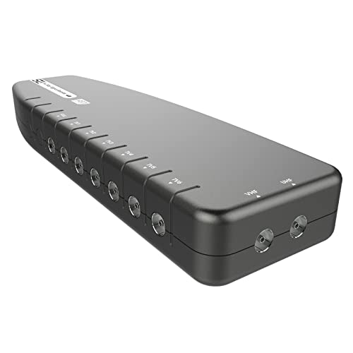 Amplificatore Aereo Del Segnale Tv, Amplificatore Di Distribuzione Del Segnale Slx A 6 Vie Con Connessioni Coassiali, Filtro 4G E 5G, Controllo Del Gu