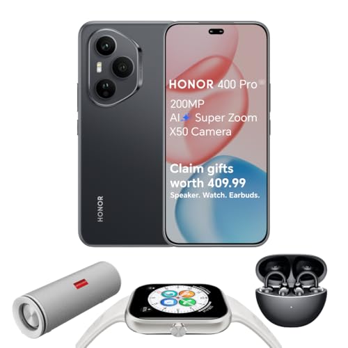 Honor 400 Pro Fotocamera 200 Mp, Display Amoled 6.7 Pollici, 5300Mah, Qualcomm Snapdragon 8 Gen3, Android 15, 12Gb + 512Gb, Midnight Black