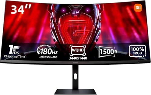 Xiaomi G34Wqi 34" Led Ultrawide Qhd 180Hz Freesync Curva