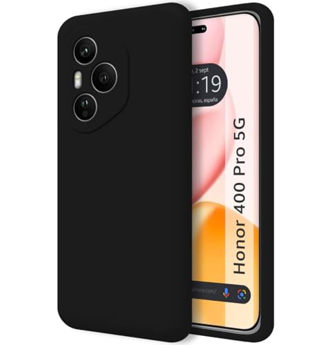 Custodia In Silicone Liquido Ultra Morbido Per Huawei Honor 400 Pro 5G Colore Nero