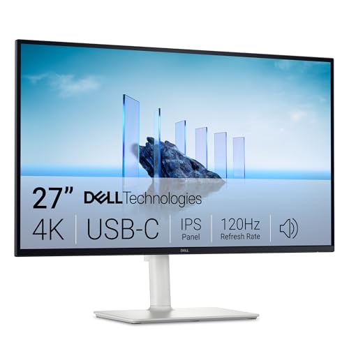 Dell 27 Plus Usb-C Monitor - S2725Qc, 4K Uhd (3840X2160), 120Hz, Ips, 4Ms, Amd Freesync Premium, 99% Srgb, Regolabile In Altezza, Altoparlanti Integra