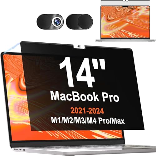 Filtro Privacy Magnetico Per Macbook Pro 14 Pollici (2021-2024, M1-M4), Pellicola Privacy Filter Macbook Pro 14" Rimovibile, Anti Luce Blu Mac Filtro