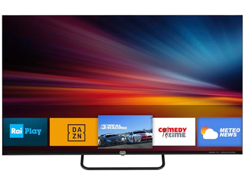 Trevi Ltv 4302 Smart Smart Tv Frameless 43 Pollici Fhd Con Ricevitore Digitale Terrestre, Codec H.265 10 Bit, Os Android 12, Dvbs-S2, Usb, Hdmi, Funzi