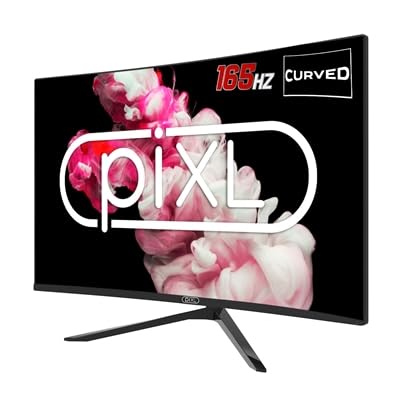 Pixl Cm27Gf6D Monitor Curvo Senza Cornice Da 27 Pollici, 165 Hz, Tempo Di Risposta 6 Ms, Hdr, Senza Cornice, 1920 X 1080 Full Hd, Hdmix2, Display Port