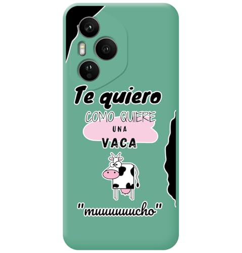 Custodia In Silicone Liquido Verde Per Huawei Honor 400 Pro 5G Design Mucca Disegni
