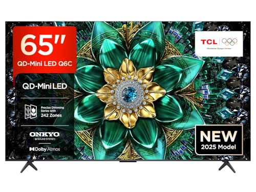 Tcl 65Q6C 65" Qd-Mini Led Smart Tv, 4K Hdr Premium 1000Nits, Con Tecnologia Google Tv (Dolby Vision Iq E Atmos, Sistema Audio Onkyo 2.1, Motion Clarit
