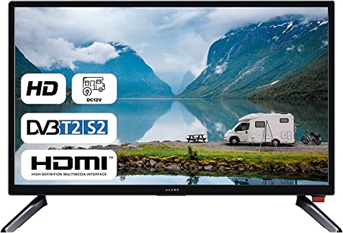 Kiano Slim Tv Smart Travel Televisione 24" Pollici | Led Hd Tv Schermo | Caricatore Per Auto | Hdmi Usb | Dolby Audio |Triplo Tuner Dvb-T2 | Nero