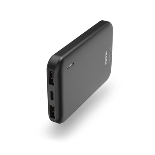 Hama Power Pack 5000 Mah (Power Bank, Ricarica Rapida, 2 X Usb A, Usb C, Capiente, Leggero, Piccolo, Caricabatterie), Grigio Antracite
