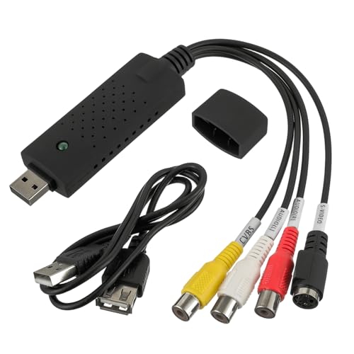 Eplzon Convertitore Vhs In Digitale Usb 2.0 Audio Video Grabber Card Converter, Convertitore Vhs In Digitale, Convertitore Da Vhs A Usb Per Pc, Video,