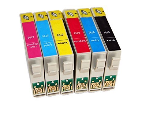 6 X Cartucce D'Inchiostro Compatibile Per Epson T0801 T0802 T0803 T0804 T0805 T0806 Stylus Photo Px650 Px710W Px810Fw Px720Wd Stylus Photo Px820Fwd Px